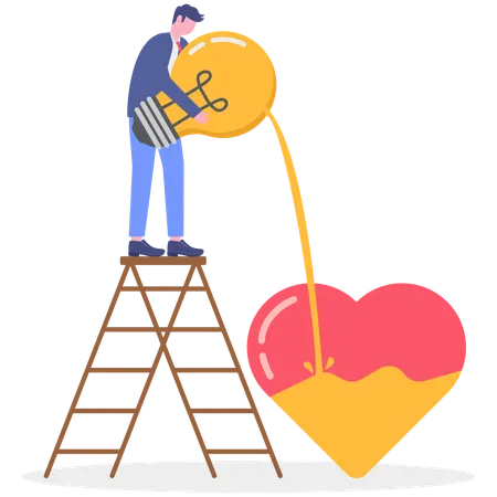 Businessman taking business motivation  Illustration