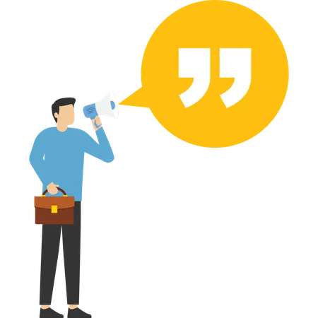 Businesswoman giving Business motivation speech  Illustration