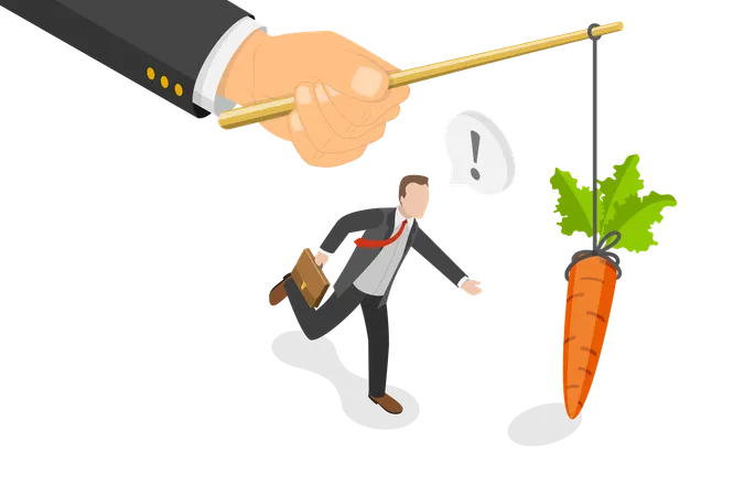 Chasing for Reward and Motivation to Success  Illustration