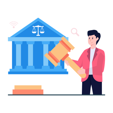 Court Building  Illustration