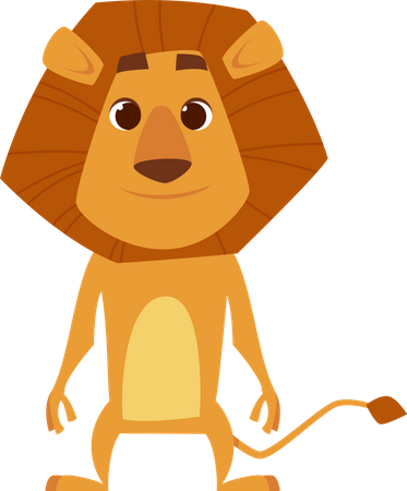 Funny Lion  Illustration