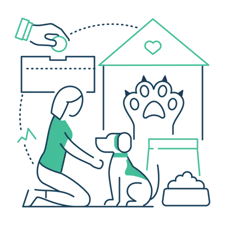 Pet Animal center  Illustration