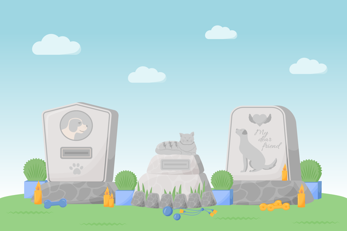 Pet memorial  Illustration