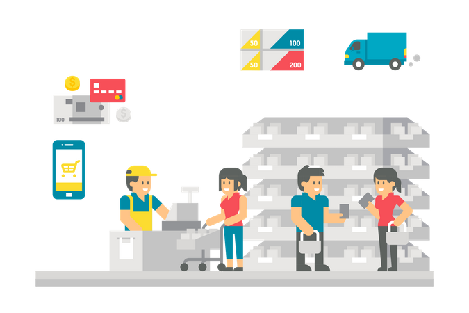 Supermarket  Illustration