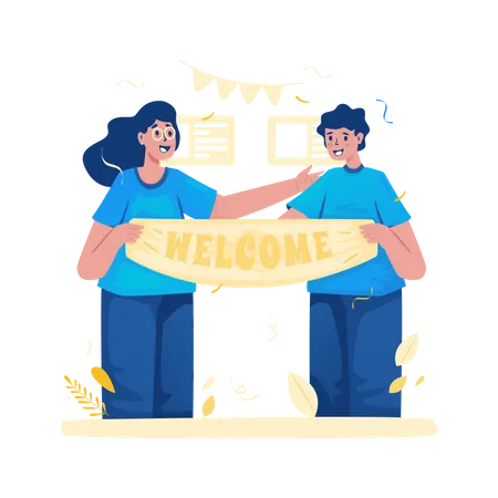 Welcome banner  Illustration