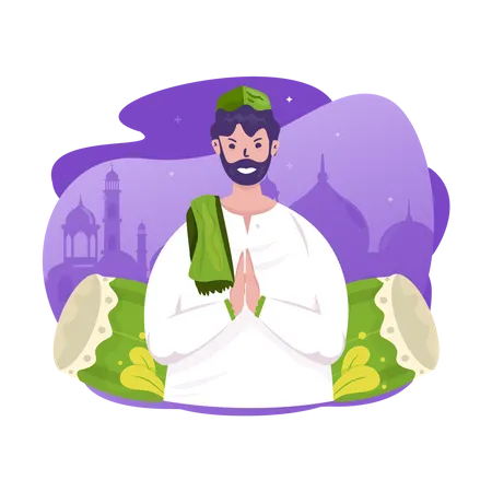 Welcome ramadan greetings  Illustration