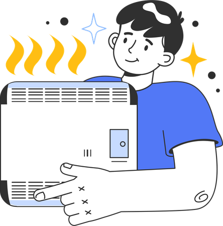 Young boy showing ac  Ilustración